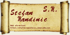 Stefan Mandinić vizit kartica